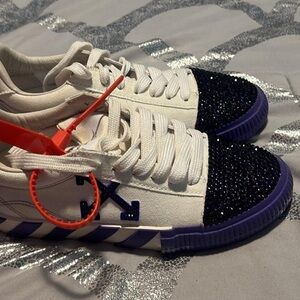 Customized White Violet Off Whites Size 6